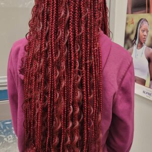 Small Bobo knotless braids  butt  length